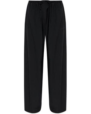 Alexander Wang Drawstring-Fastening Logo-Detail Pants - Black