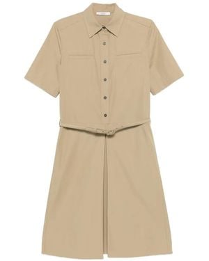 Fendi Short-Sleeve Midi Dress - Natural