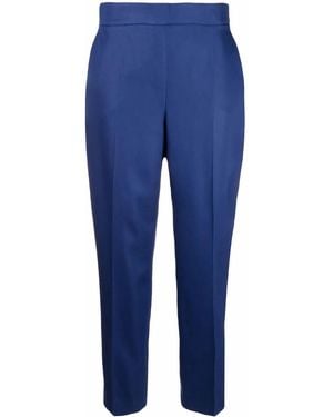 Ferragamo Straight-leg Silk Pants - Blue