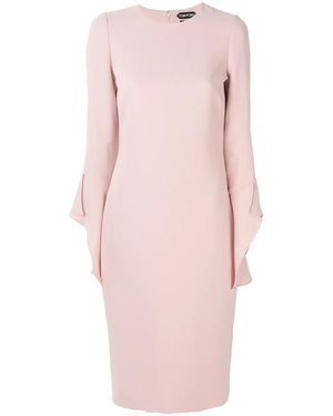 Tom Ford Ruffled Sleeves Dress - Pink