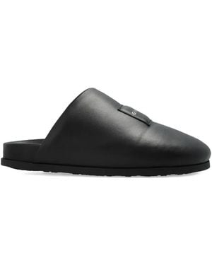 Givenchy Leather Slides - Black