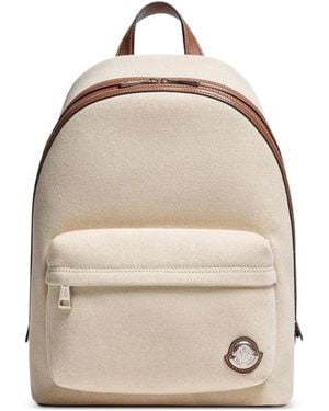 Moncler Carlo Logo-Patch Backpack - Natural