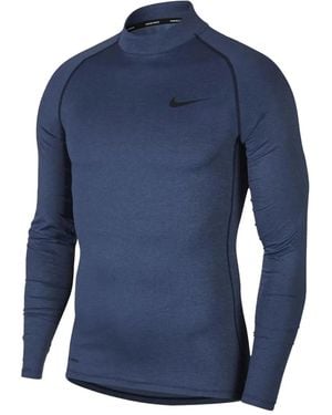 Nike Compression Top Met Lange Mouwen - Blauw