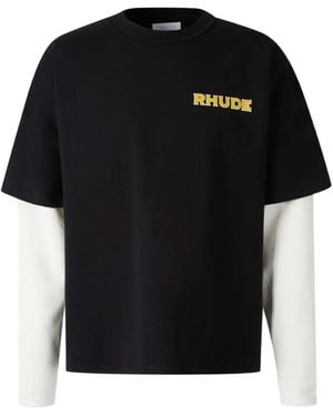 Rhude ロゴ Tシャツ - ブラック