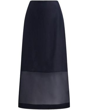 Polo Ralph Lauren Organza Pencil Skirt - Blue