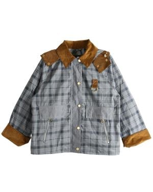 Barbour Carnforth Hooded Tartan Jacket - Grey