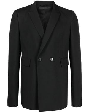 SAPIO Double-Breasted Tailored Blazer - Black