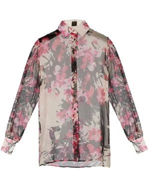Tessitura Body Couture Floral-Print Silk Shirt - Multicolour