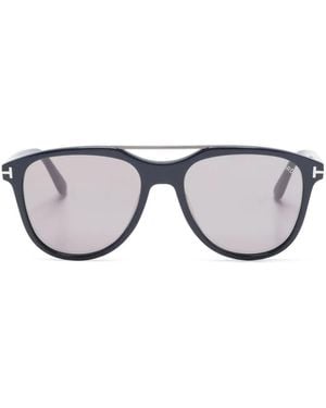 Tom Ford Damian Pilot-Frame Sunglasses - Blue