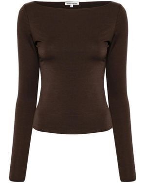 Reformation Wiley Boat-Neck Top - Brown