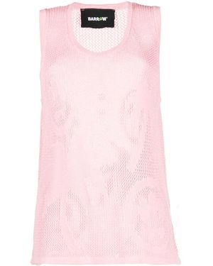 Barrow Intarsia-Knit Palm Tree Top - Pink