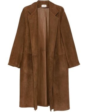 The Row Serenis Panelled-Split Coat - Brown
