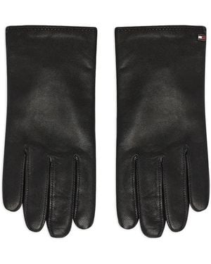 Tommy Hilfiger Logo-Plaque Gloves - Black