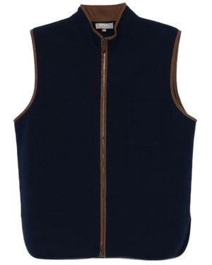 N.Peal Cashmere Shaftsbury Weste Mit Reißverschluss - Blau