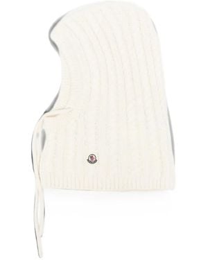 Moncler Cable-Knit Balaclava - White