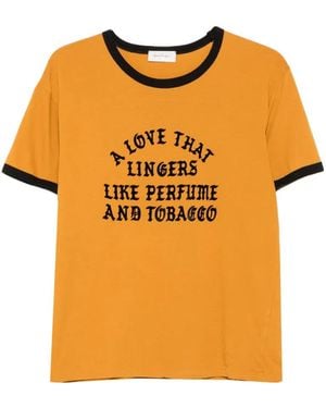 Second/Layer A Love That Lingers T-Shirt Mit Slogan-Print - Orange