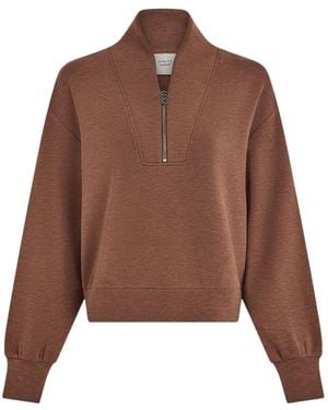 Varley Davidson Sweatshirt Mit Kurzem Reißverschluss - Braun