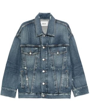 Agolde Buttoned Denim Jacket - Blue
