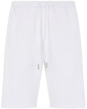 Fedeli Drawstring Elasticated-Waist Shorts - White