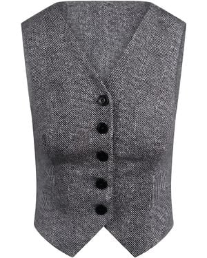 Ermanno Scervino Herringbone Button Waistcoat - Grey