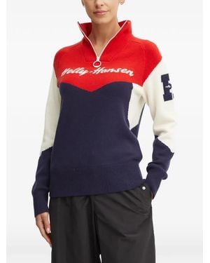 Helly Hansen Half-Zip Logo Sweater - Blue