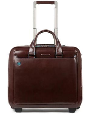 Piquadro Logo-Patch Pilot Suitcase - Brown