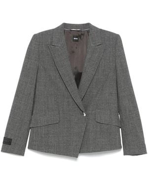 BOSS Checked Blazer - Grey