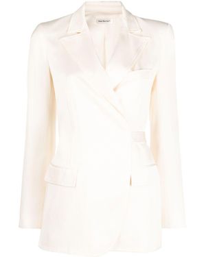 There Was One Peak-Lapel Wrap Blazer - White