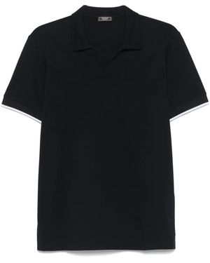 Peserico コットンピケ Tシャツ - ブラック