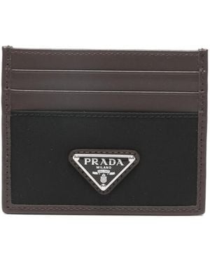 Prada Kartenetui Mit Logo-Schild - Schwarz
