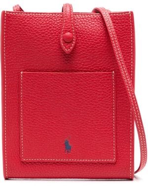 Polo Ralph Lauren Leather Crossbody Bag - Red
