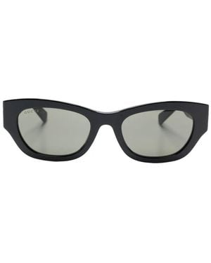 Gucci Occhiali Da Sole Con Placca Gg - Grigio