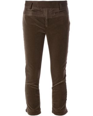 Haider Ackermann Velour Effect Cropped Trousers - Braun
