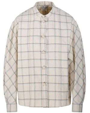 forte_forte Band-Collar Shirt - White