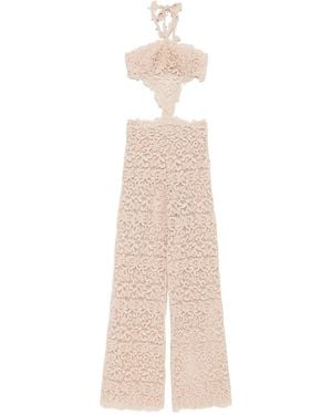 Ermanno Scervino Guipure-Lace Jumpsuit - Natural