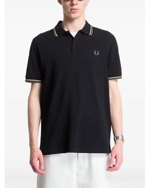Fred Perry Cotton Polo Shirt - Black