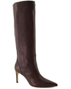 IRO Bottines En Cuir À Bout Pointu - Brown