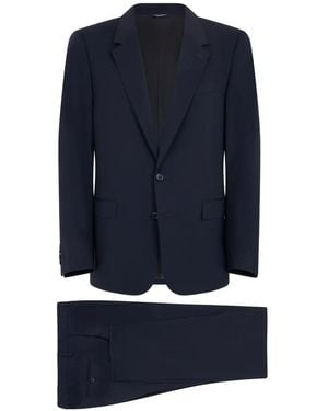 Dolce & Gabbana Single-Breasted Virgin-Wool Suit - Blue