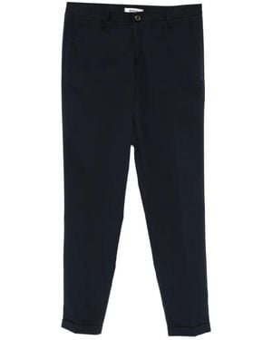 Imperial Cuffed-Hem Trousers - Blue