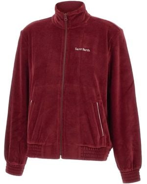 MC2 Saint Barth Miriam Chenille Logo-Embroidered Zip-Up Jumper