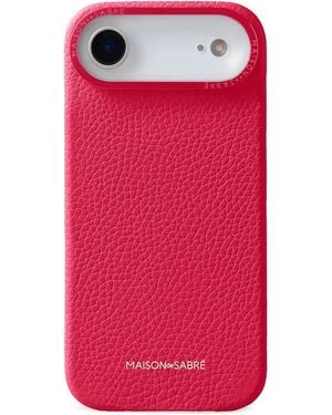 Maison De Sabre Leather Iphone 17 Air Case - Pink