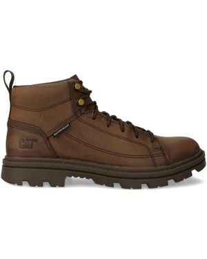Caterpillar Modulate Lace-Up Leather Boots - Brown