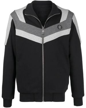 Philipp Plein Panelled Tracksuit Jacket - Black