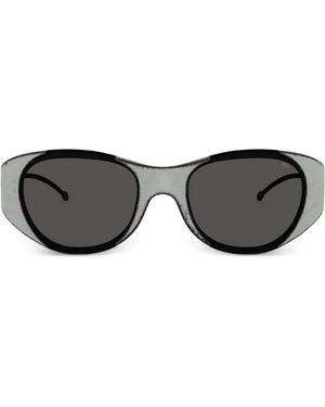 DIESEL Distressed Geometric-Frame Sunglasses - Grey