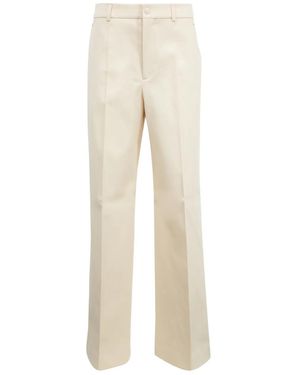 Moncler Pantalon Met Platte Voorkant - Naturel