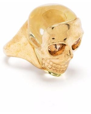 McQueen Ring Mit Totenkopf - Mettallic