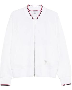 Thom Browne Zip-Up Bomber Jacket - White