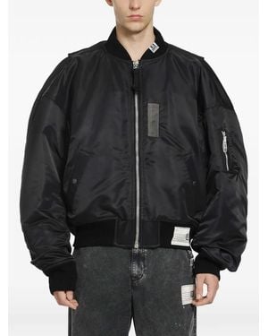 Maison Mihara Yasuhiro Vest-Combined Bomber Jacket - Black