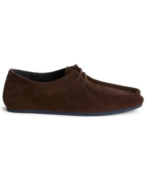 Jil Sander Hood Lace-Up Loafers - Brown