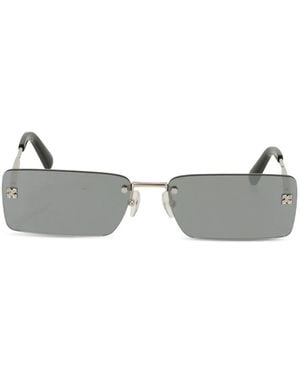 Off-White c/o Virgil Abloh Rahmenlose Sonnenbrille Mit Eckigen Gläsern - Grau